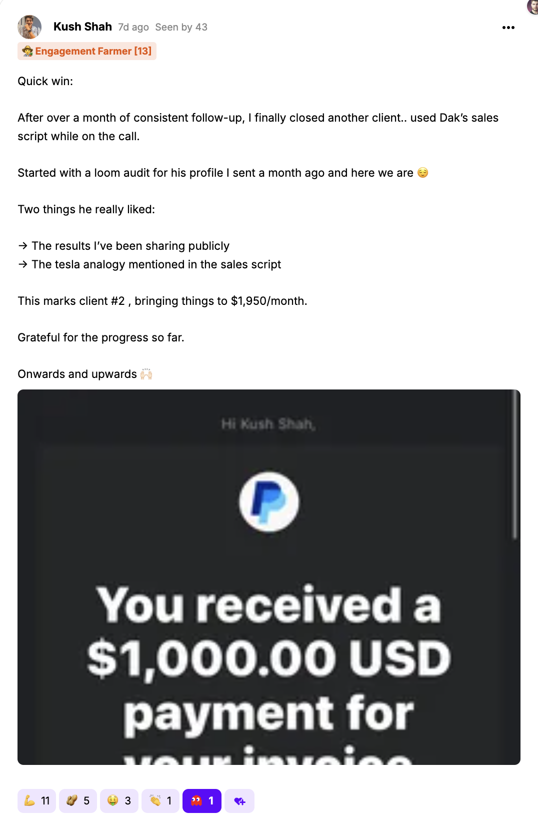 Kush Shah — $1,950/month